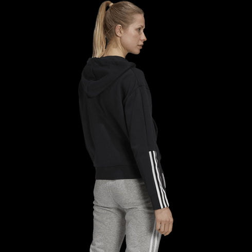 Adidas Essentials Womens Full Zip Hoodie - Black GS1380