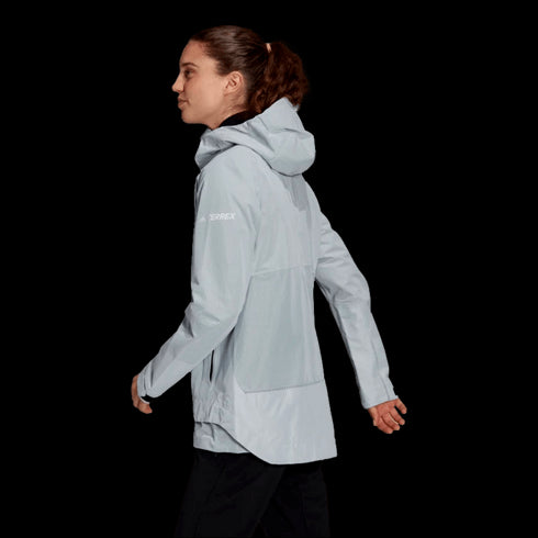 Adidas Terrex Primeknit Womens Rain Jacket - Grey GM4786