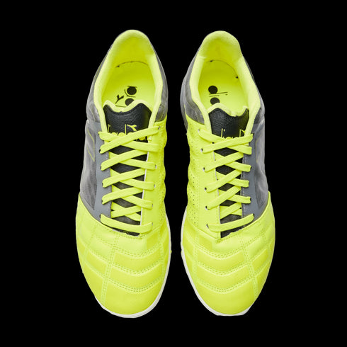 Diadora Brasil Sala Turf Soccer Shoes - Yellow & Black