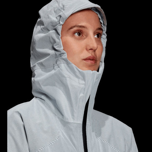 Adidas Terrex Primeknit Womens Rain Jacket - Grey GM4786