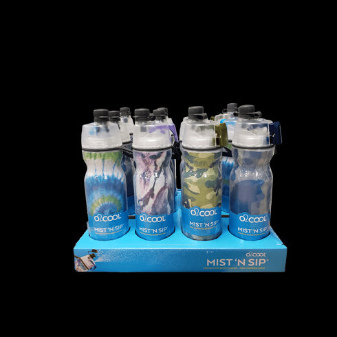 O2Cool Mist ‘N Sip Insulated Arctic Squeeze 20oz Water Bottle Variety 12 pack