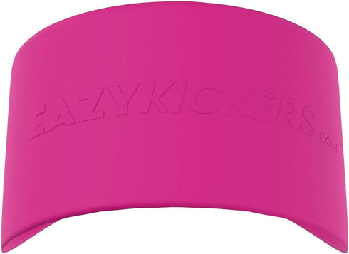 A bright pink Eazy Kickers Shoe Band Lace Cover with the brand name embossed on the front.