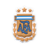 A rubber charm of the Argentina National Football Team (AFA) logo featuring three stars, blue and white stripes, AFA initials, and a laurel wreath.