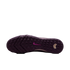 Dark purple Nike turf soccer shoe outsole with rectangular traction studs and a pink swoosh logo.