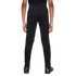 Back view of a person wearing black athletic pants and Nike soccer cleats against a white background.