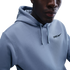 A close-up shot of a person wearing a light blue Nike hoodie with "SPURS" printed on the chest.