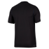 Back view of a black short-sleeved Nike Dri-FIT ADV t-shirt featuring a subtle vertically ribbed texture, set against a plain black background.