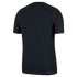 Back view of a black athletic jersey featuring tonal star patterns on the shoulders and thin red piping along the sides. "AERO-FIT" text is visible on the bottom right hem.