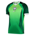 Green Nike Nigeria national team soccer jersey featuring a geometric pattern, central NFF crest, and white trim.