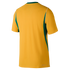 Back view of a yellow athletic jersey with green and white side panels and a green collar. The fabric has a vertical ribbed texture, and "AERO-FIT" is printed on the bottom right.
