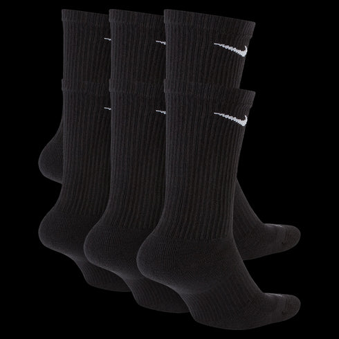 Nike Everyday Plus Cushioned Crew Dri-fit Socks (6 pack) - Black SX6897-010