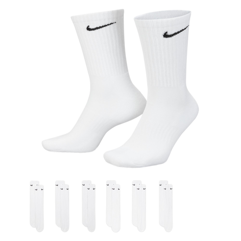 Nike Everyday Cushioned Crew Socks (6 Pack) - White