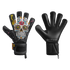 Elite Sport goalkeeper gloves. The back features a colorful sugar skull graphic on a black base, while the palm is solid black with a silver brand logo.