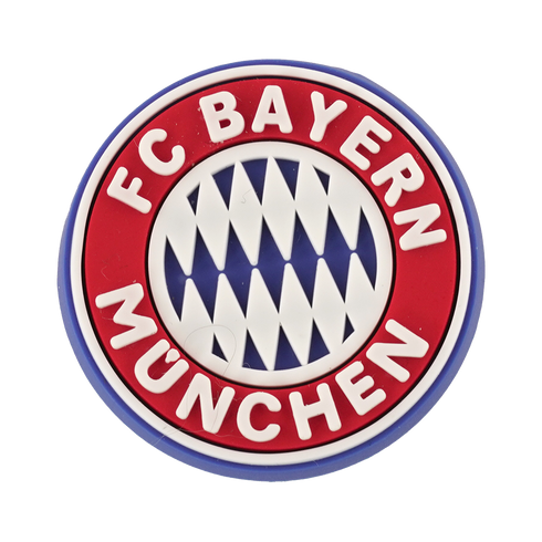 Soccer Croc Charm featuring the circular FC Bayern München club logo in red, white, and blue.