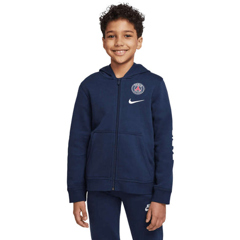 Nike Paris Saint-Germain Youth Full Zip Fleece Hoodie DN1351-410