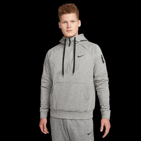 Nike Men's Therma-FIT 1/4 Zip Fitness Soccer Hoodie - Grey