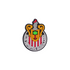 A soccer croc charm featuring the colorful logo of the Chivas de Guadalajara Mexican football club.