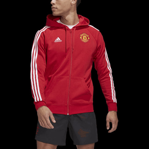 Adidas Manchester United 22/23 3-Stripe Full Zip Hoodie