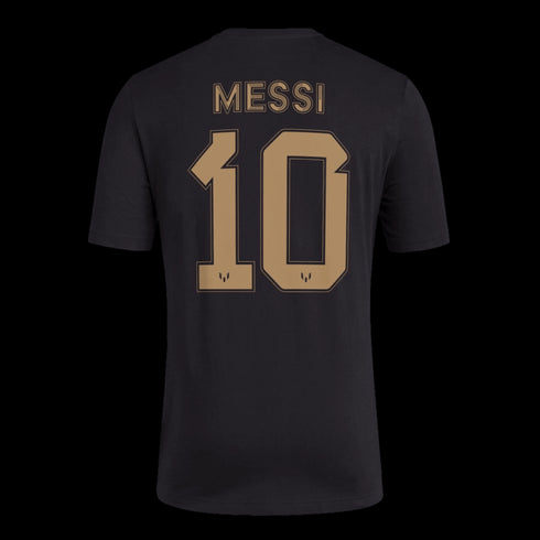 Adidas Messi Gold Name and Number Tee JC5160