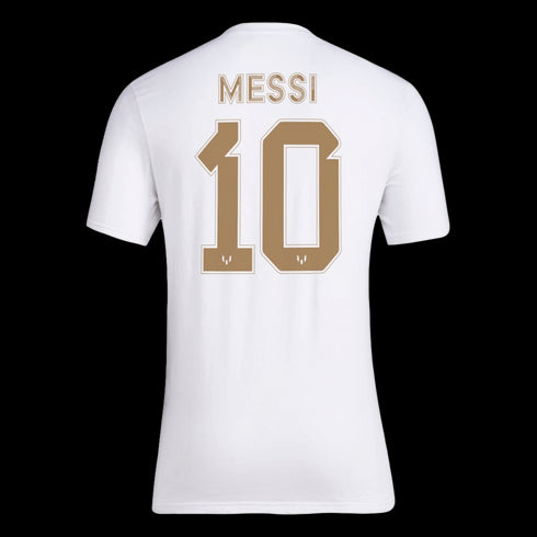 Adidas Messi Gold Name and Number Tee JD0230