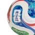 Close-up of a white FIFA 2026 World Cup mini soccer ball featuring blue, red, and gold graphic patterns and "TRIONDA" branding.