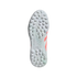 The sole of a white Adidas Predator turf shoe, featuring numerous small studs and embossed branding.