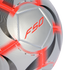 A textured silver soccer ball with red and black accents, featuring a large red "F50" logo on its surface.