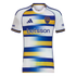 Adidas Boca Juniors white soccer jersey with horizontal blue and yellow stripes, featuring the club crest and Betsson sponsor.