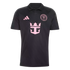 Black Inter Miami CF soccer jersey with pink accents, including the Adidas logo, team crest, and Royal Caribbean sponsor logo in the center.
