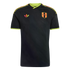 Black Adidas jersey with neon green collar and cuffs. Features a multicolored trefoil logo, an orange "FPF" shield, and orange and yellow stripes on the shoulders.