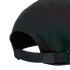 Close-up of the back of a black baseball cap featuring an adjustable strap with a metal slider embossed with the Juventus FC logo.