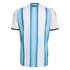 Back view of a light blue and white striped soccer jersey with "1893" printed on the upper back, against a black background.