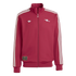 Maroon Adidas x Arsenal track jacket with white stripes on the sleeves, a trefoil logo, and the Arsenal cannon emblem on the chest.