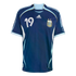 Dark blue Adidas Argentina away jersey with number 19 on the chest, light blue accents, and the AFA crest.