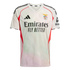 Adidas S.L. Benfica soccer jersey in light gray with red side accents, featuring the club crest and "Emirates FLY BETTER" sponsor logo.