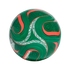 Green soccer ball featuring wavy red outlines and white patterned bands. It displays intricate geometric designs, the word 'MEXICO', and 'TRIONDA CLUB' branding.