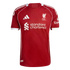 Red Liverpool F.C. home jersey by Adidas featuring the white club crest, Standard Chartered center sponsor, and Expedia sleeve sponsor.