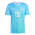 Inter Miami light blue soccer jersey with pink and white trim, featuring the Adidas logo, team crest, and a large Royal Caribbean sponsor logo in white.