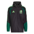 Black and green Adidas Mexico national football team hooded windbreaker with team crest and light green accents.