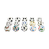 Fifteen Adidas soccer balls with various historical and modern designs, arranged in a three-by-five grid on a solid black background.