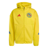 Bright yellow Adidas full-zip hoodie featuring the Club América crest on the left chest and a red logo on the right.