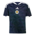 Dark blue Adidas Scotland football jersey with white shoulder stripes and a subtle geometric pattern across the front.