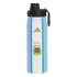 Adidas water bottle featuring Argentina national team's light blue and white stripes, gold Adidas logo, and AFA crest with three stars.