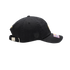 Side profile of the black Fan Ink Los Angeles FC Bambo Classic Hat, featuring a tonal embroidered crest on the side and an adjustable strap at the back.