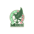 Rubber shoe charm of the Mexico national football team logo, featuring a stylized green eagle and the word "MÉXICO" at the bottom.
