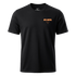 A black short-sleeved Nike t-shirt with orange text reading "ATLANTA" and a small swoosh logo on the left chest.