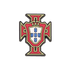 Rubber charm of the Portuguese Football Federation (FPF) logo, featuring a red cross with gold trim and a central shield with five blue quinas.