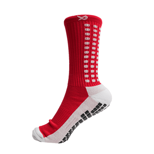 Lux Soccer Grip Calf Socks - Red EB-LU-204