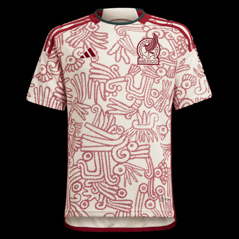 Adidas Youth Mexico 2022 Away Soccer Jersey - White