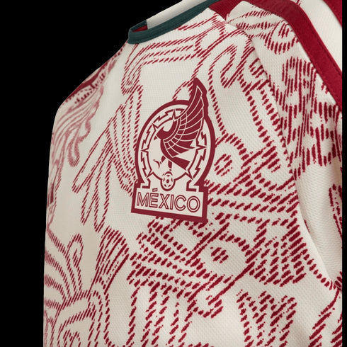 Adidas Youth Mexico 2022 Away Soccer Jersey - White